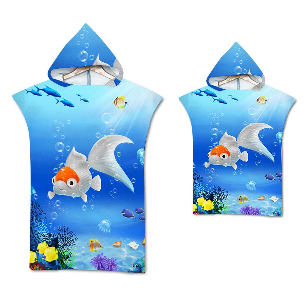 Microfiber Beach Towel Hooded or Beach Towel Surf Poncho
